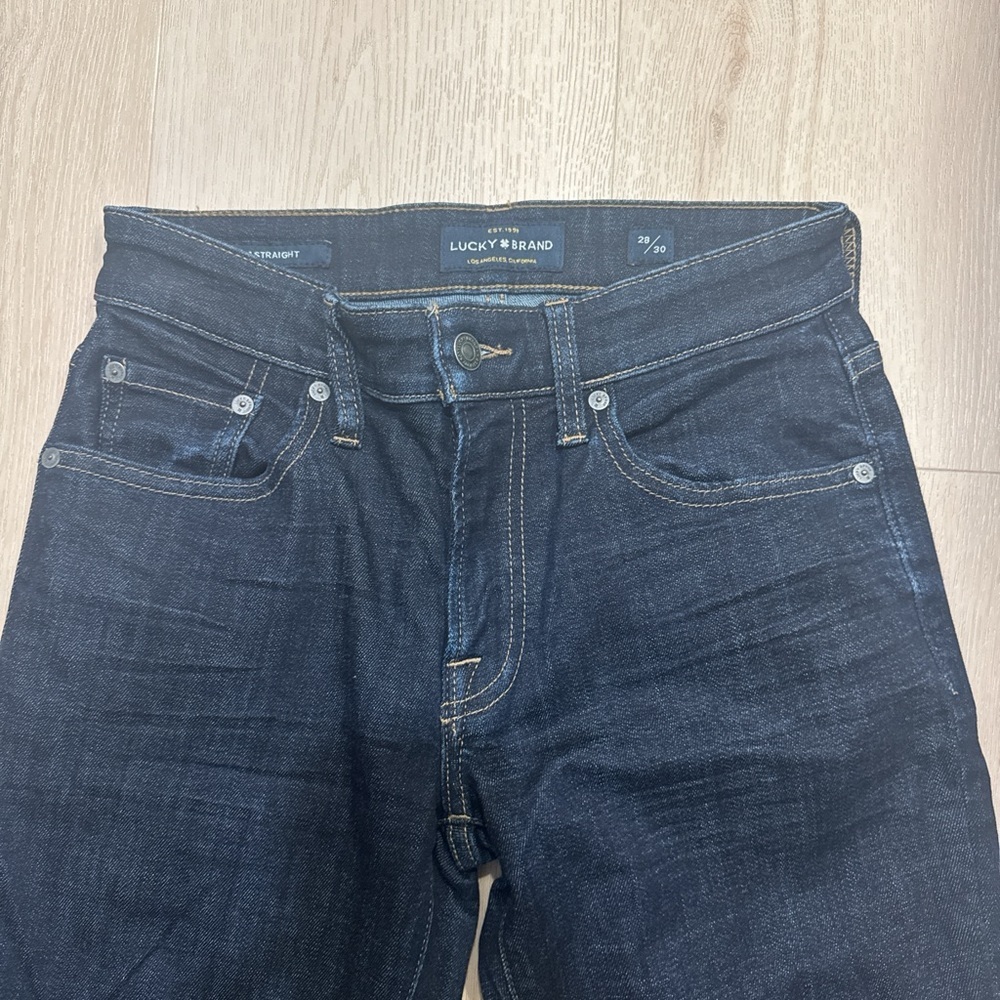 Lucky Brand Men's  Straight Leg Jeans in Dark Blue - Picture 4 of 8